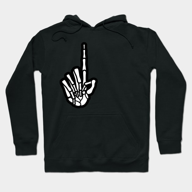 Skeleton Hand Index Finger Hoodie by MOULE